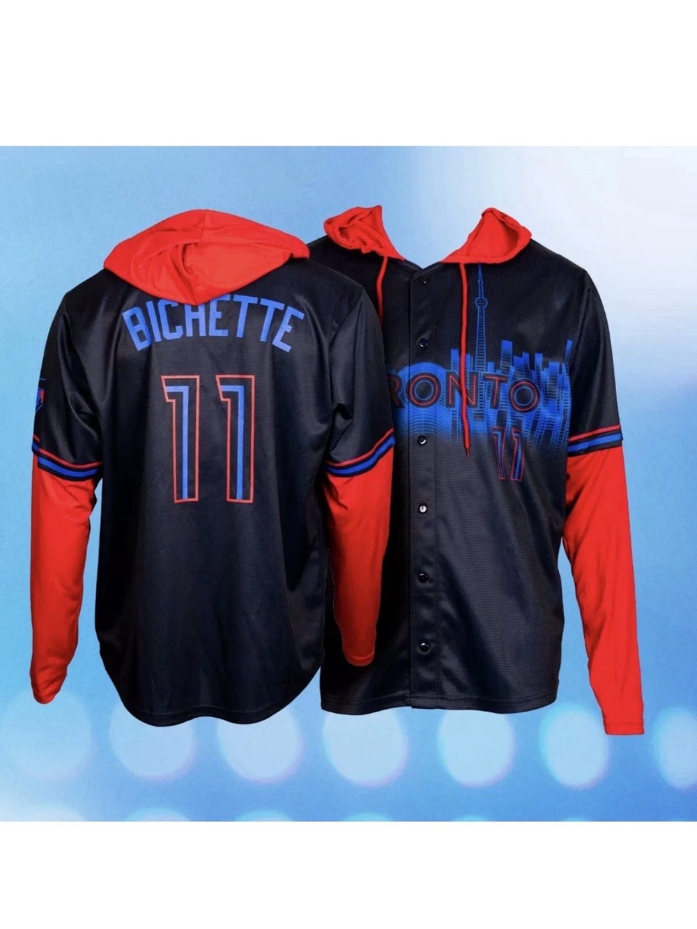 2025 Toronto Blue Jays XL Bo Bichette Layered City Connect Replica Jersey SGA